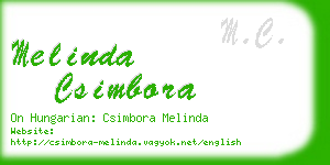 melinda csimbora business card